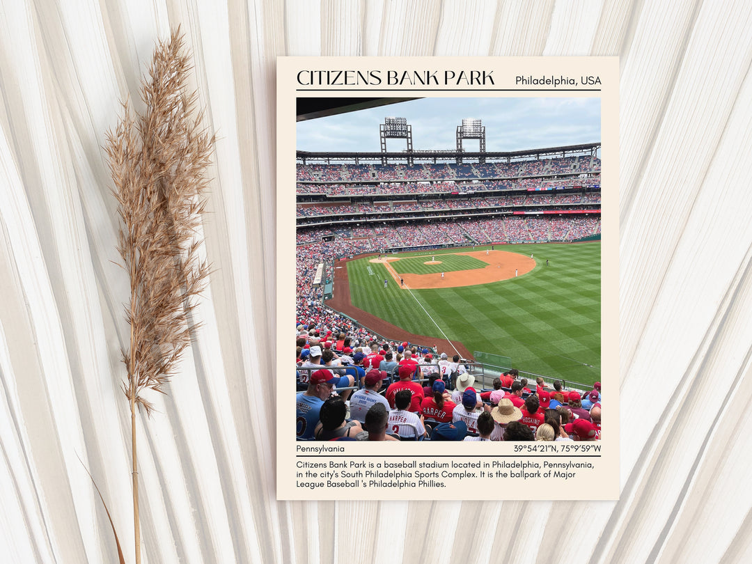 Citizens Bank Park Stadium Baseball Minimal Wall Art