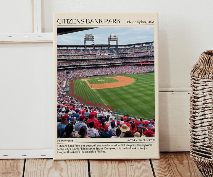 Citizens Bank Park Stadium Baseball Minimal Wall Art