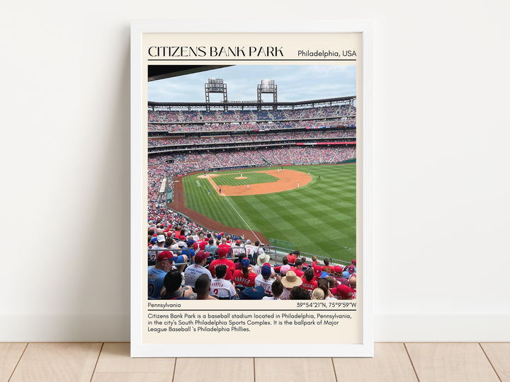 Citizens Bank Park Stadium Baseball Minimal Wall Art