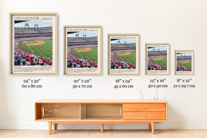 Citizens Bank Park Stadium Baseball Minimal Wall Art