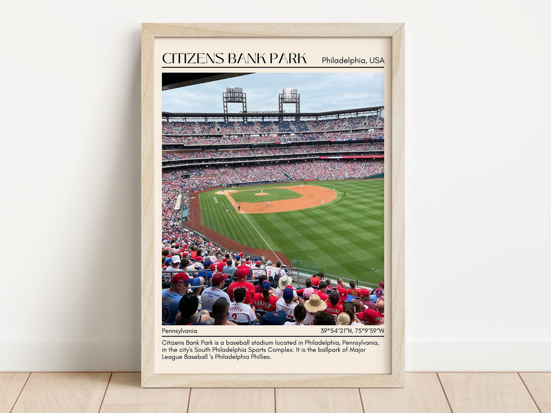 Citizens Bank Park Stadium Baseball Minimal Wall Art