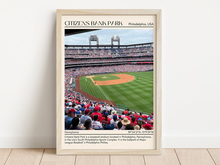 Citizens Bank Park Stadium Baseball Minimal Wall Art