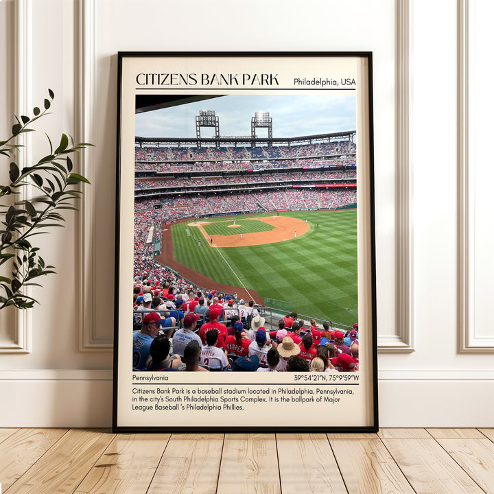 Citizens Bank Park Stadium Baseball Minimal Wall Art