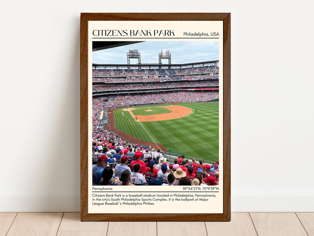 Citizens Bank Park Stadium Baseball Minimal Wall Art