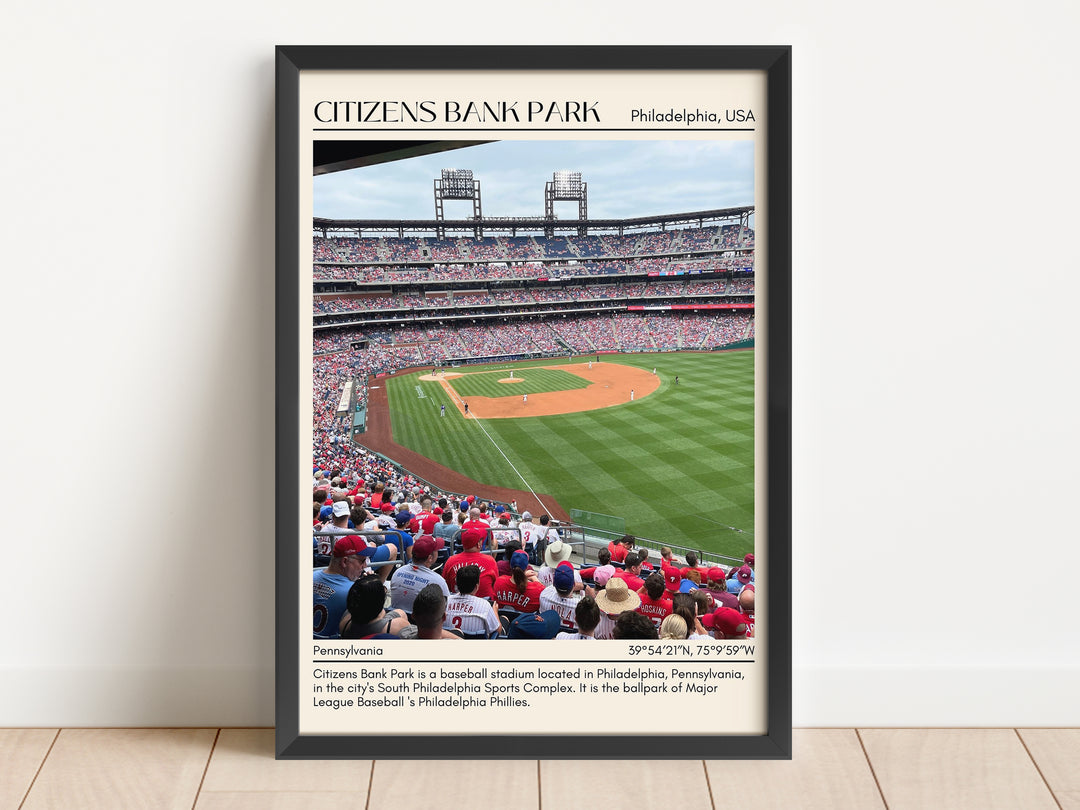 Citizens Bank Park Stadium Baseball Minimal Wall Art