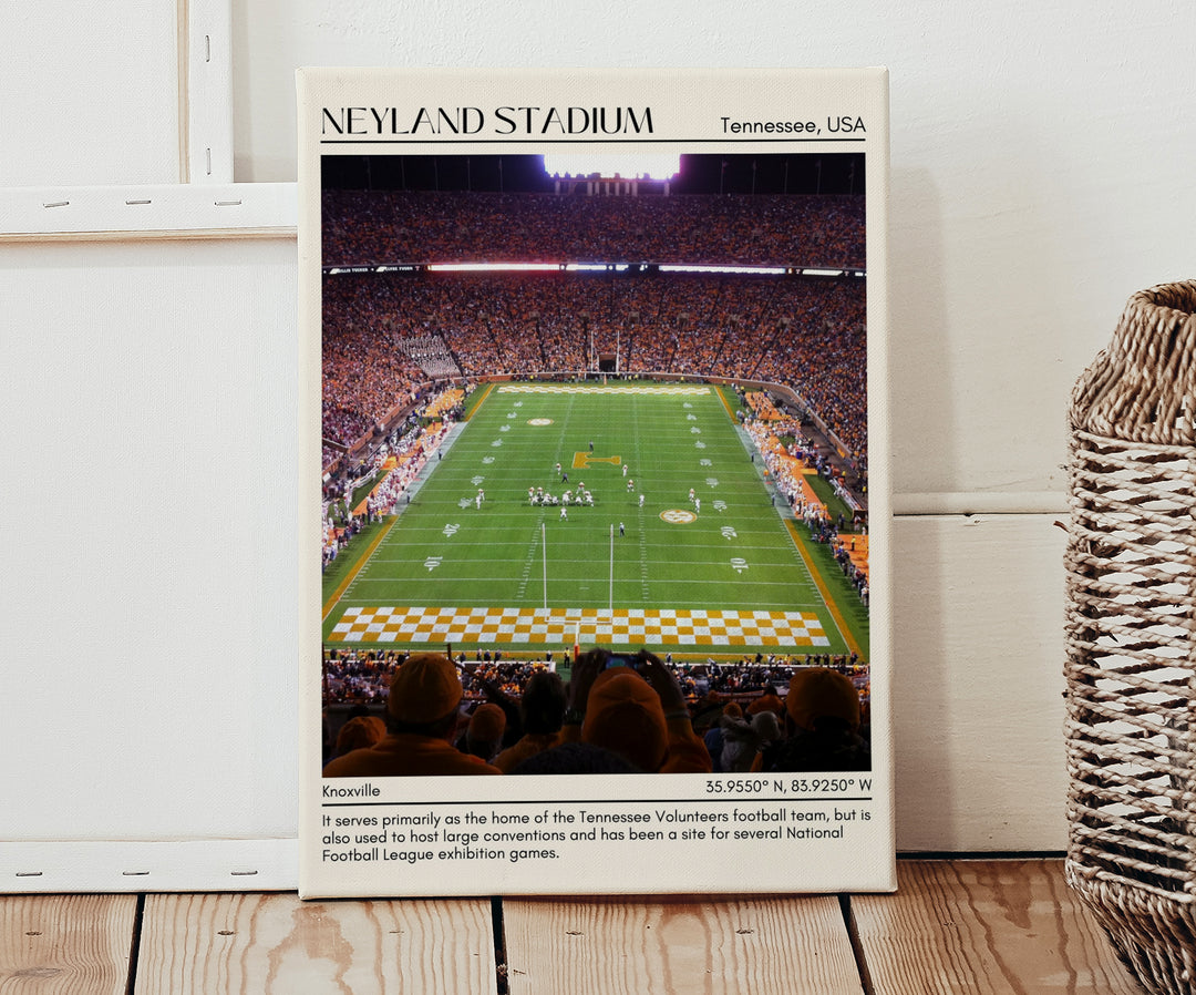 Neyland Stadium Football Minimal Wall Art