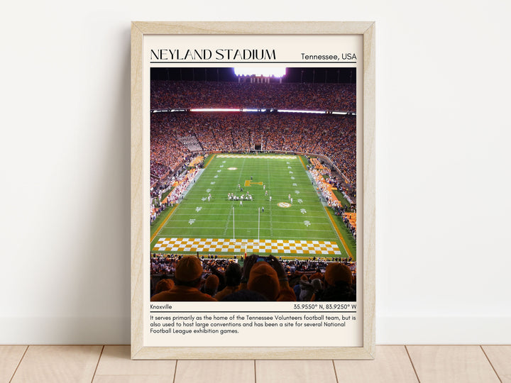 Neyland Stadium Football Minimal Wall Art