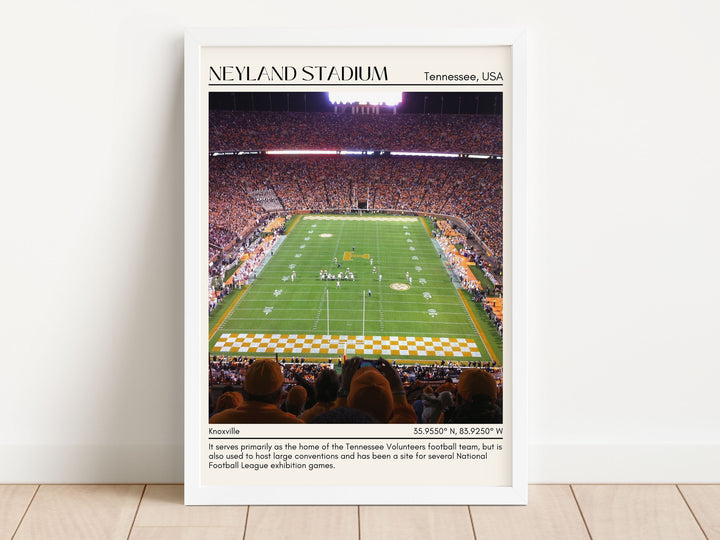 Neyland Stadium Football Minimal Wall Art