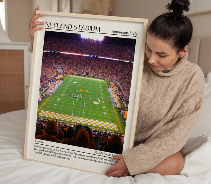 Neyland Stadium Football Minimal Wall Art