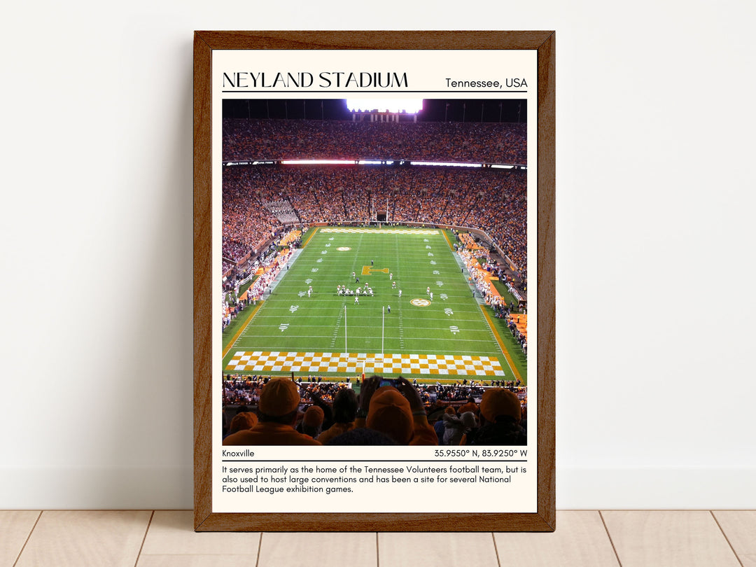 Neyland Stadium Football Minimal Wall Art