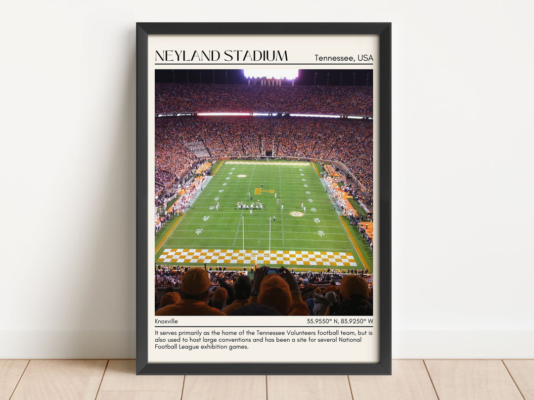 Neyland Stadium Football Minimal Wall Art