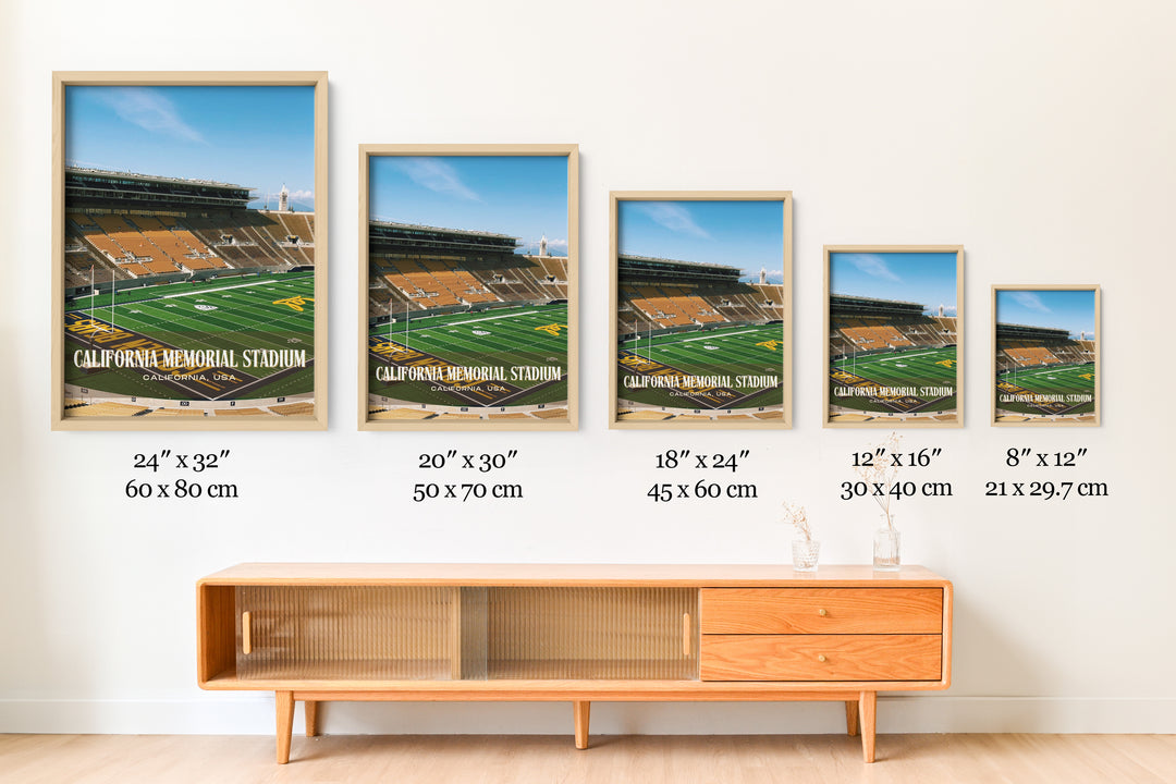 California Memorial Stadium Football Wall Art