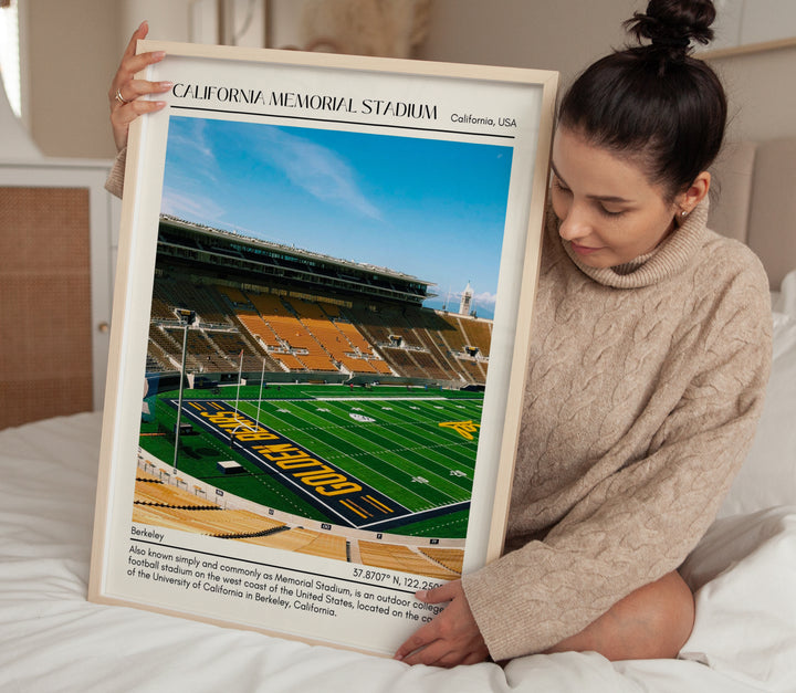 California Memorial Stadium Football Minimal Wall Art