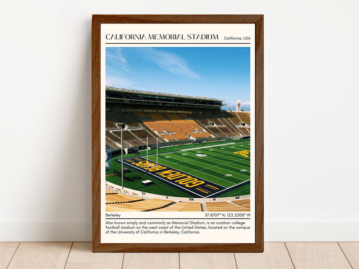 California Memorial Stadium Football Minimal Wall Art