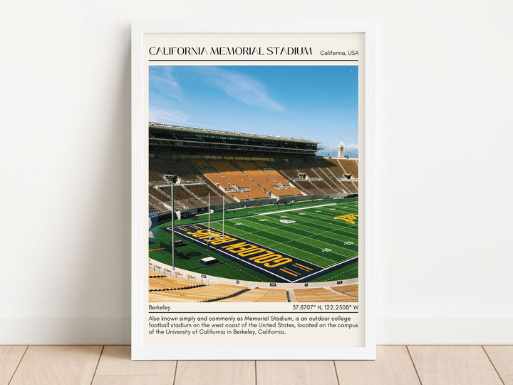 California Memorial Stadium Football Minimal Wall Art