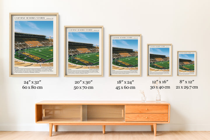 California Memorial Stadium Football Minimal Wall Art