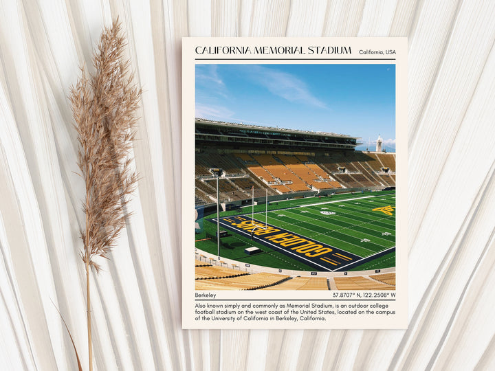 California Memorial Stadium Football Minimal Wall Art