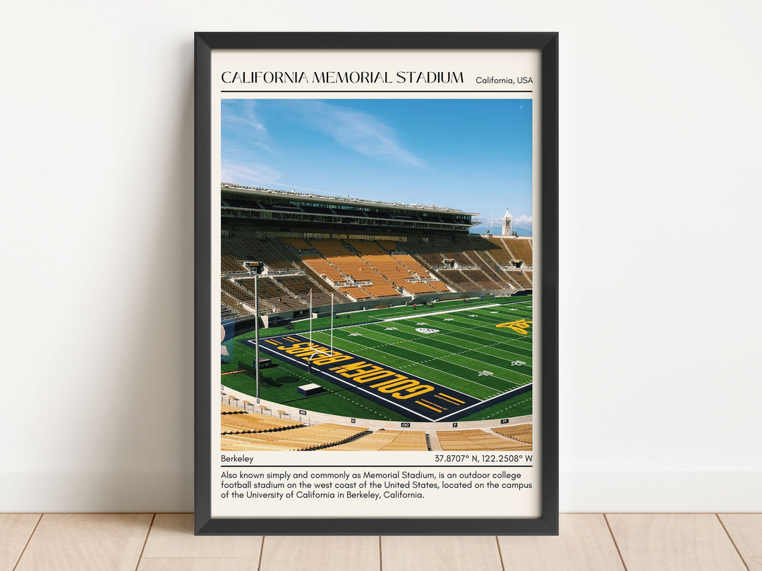 California Memorial Stadium Football Minimal Wall Art