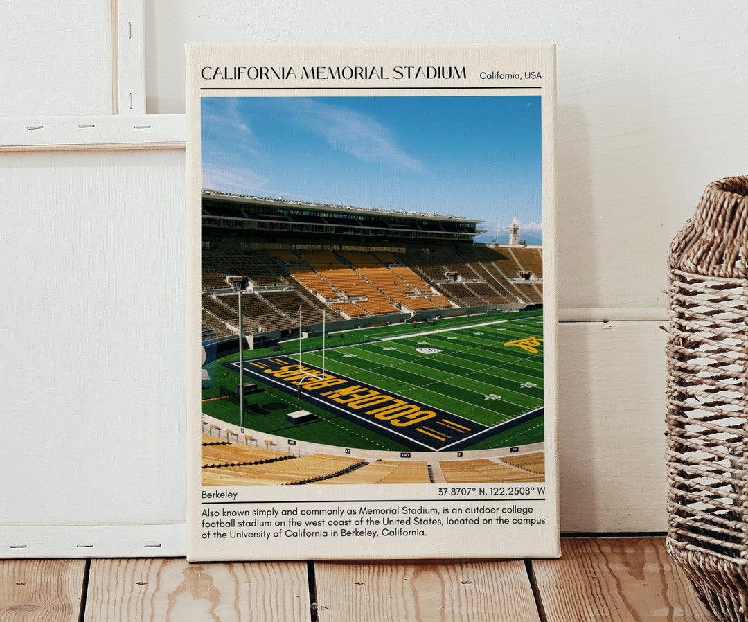 California Memorial Stadium Football Minimal Wall Art