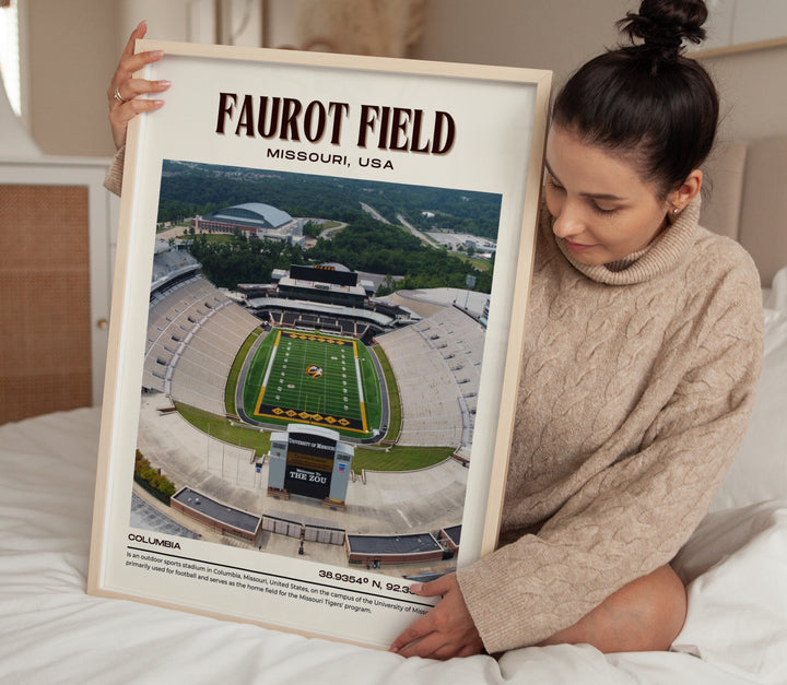 Faurot Field Stadium Football Retro Wall Art