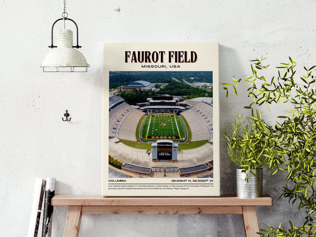 Faurot Field Stadium Football Retro Wall Art