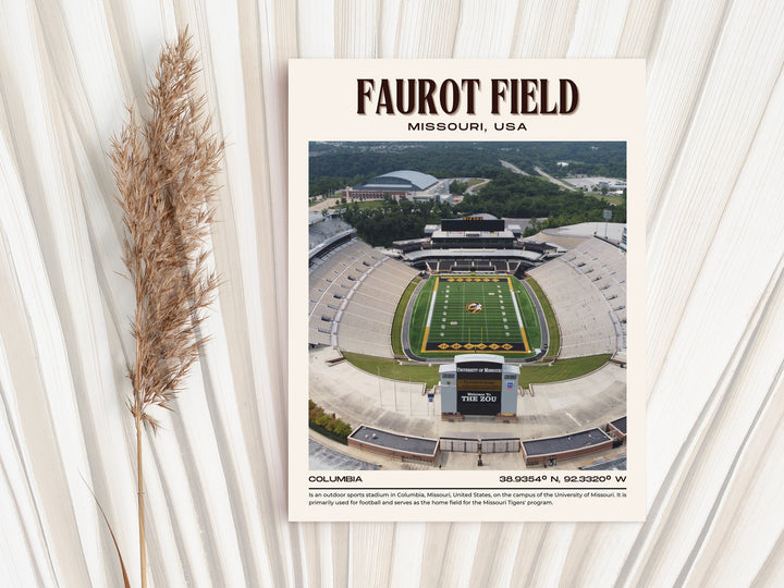 Faurot Field Stadium Football Retro Wall Art