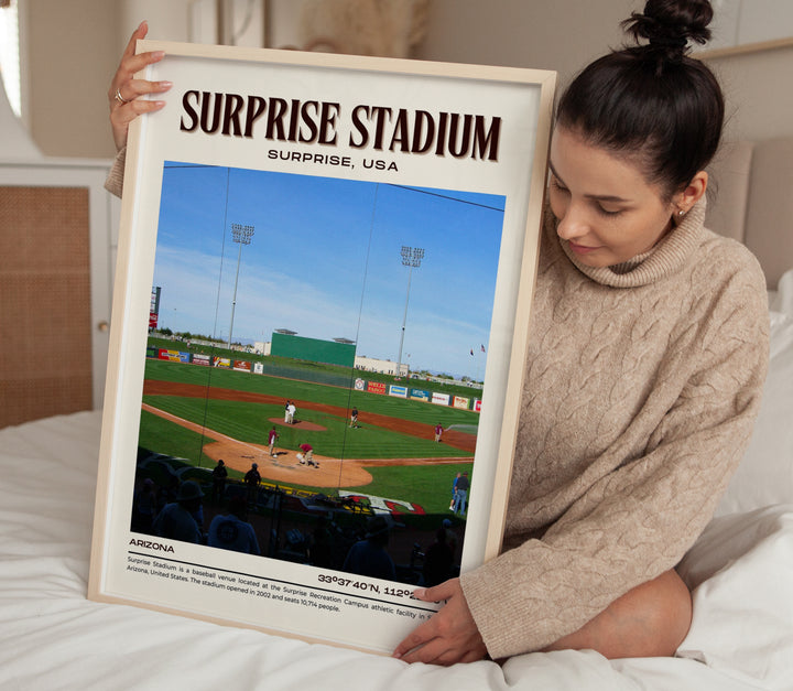 Surprise Stadium Baseball Retro Wall Art