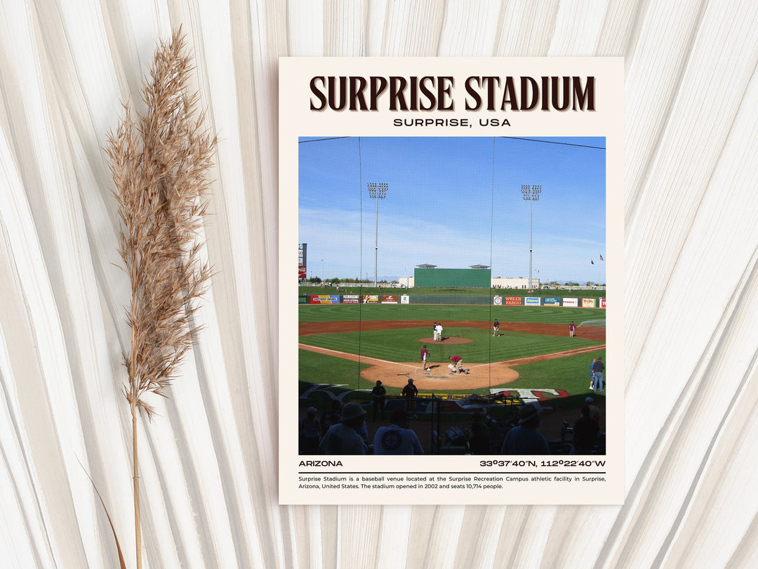 Surprise Stadium Baseball Retro Wall Art