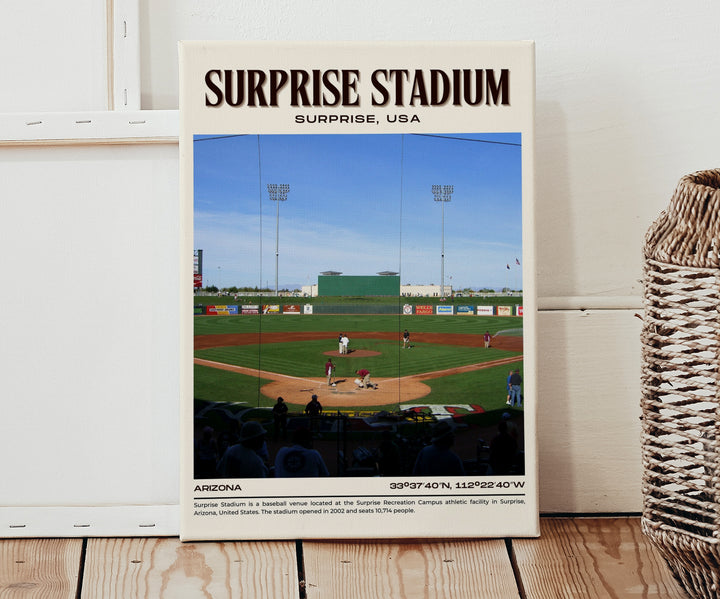 Surprise Stadium Baseball Retro Wall Art