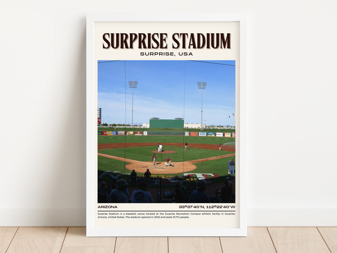 Surprise Stadium Baseball Retro Wall Art