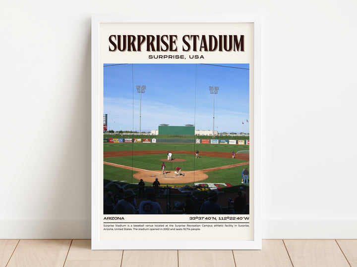 Surprise Stadium Baseball Retro Wall Art