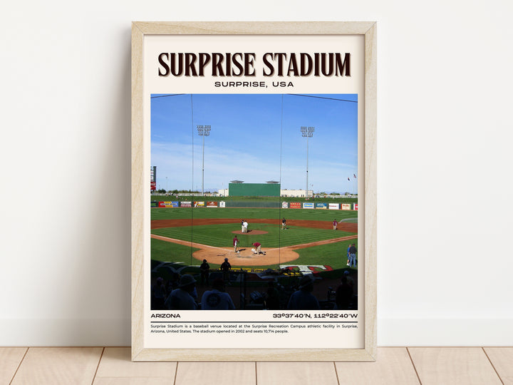 Surprise Stadium Baseball Retro Wall Art