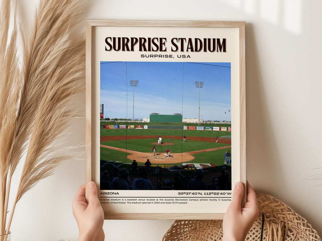 Surprise Stadium Baseball Retro Wall Art