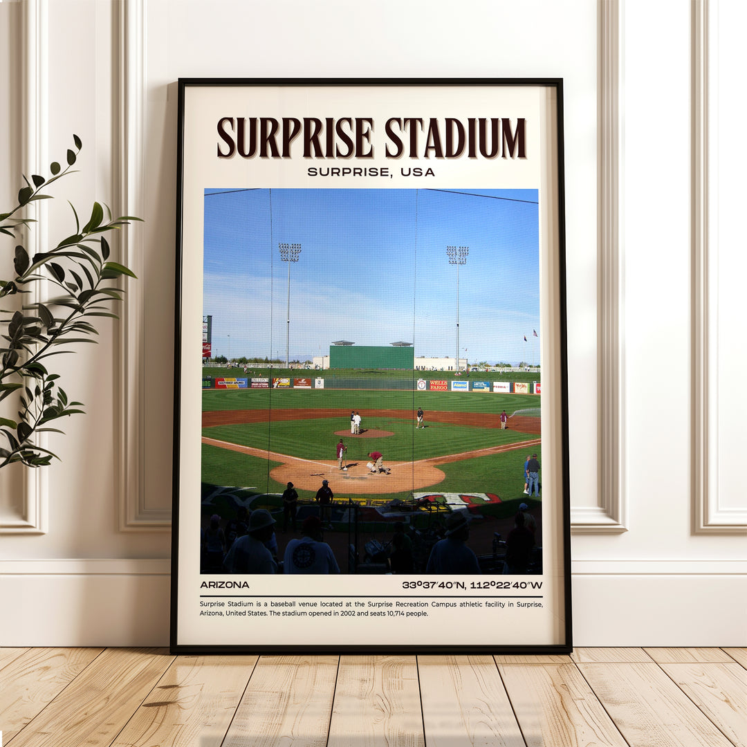 Surprise Stadium Baseball Retro Wall Art