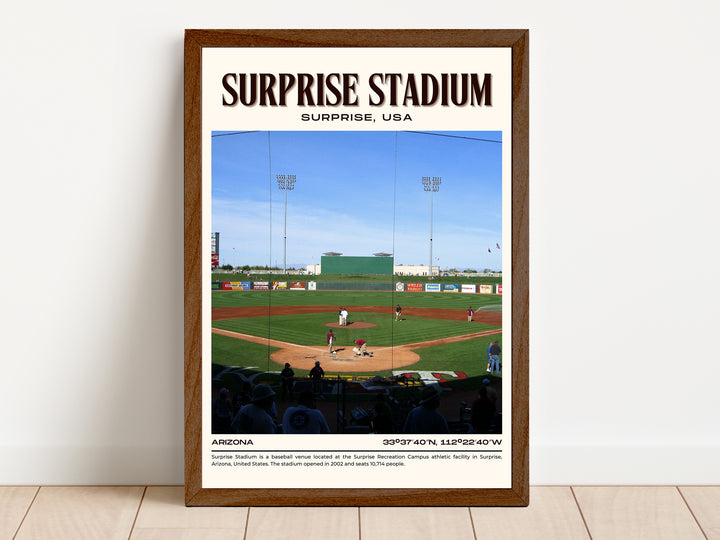 Surprise Stadium Baseball Retro Wall Art