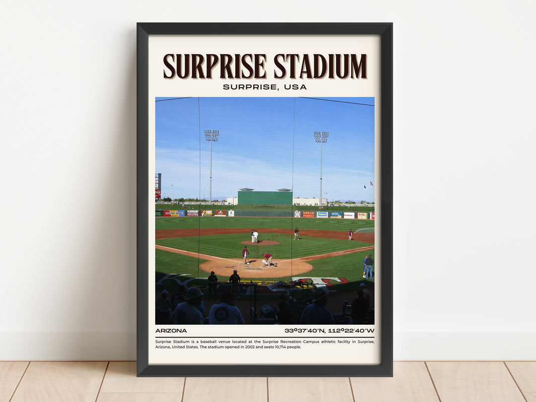 Surprise Stadium Baseball Retro Wall Art