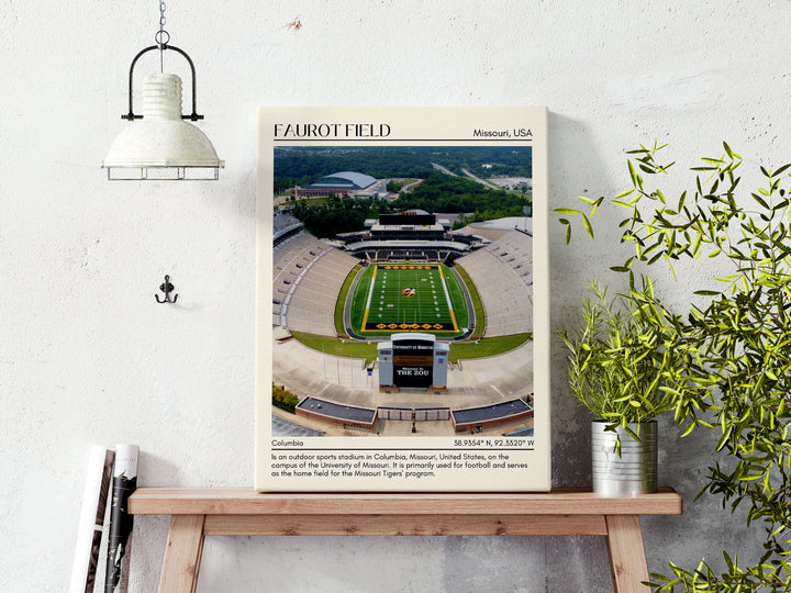 Faurot Field Stadium Football Minimal Wall Art