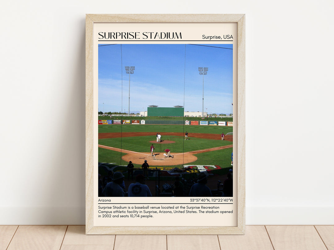 Surprise Stadium Baseball Minimal Wall Art