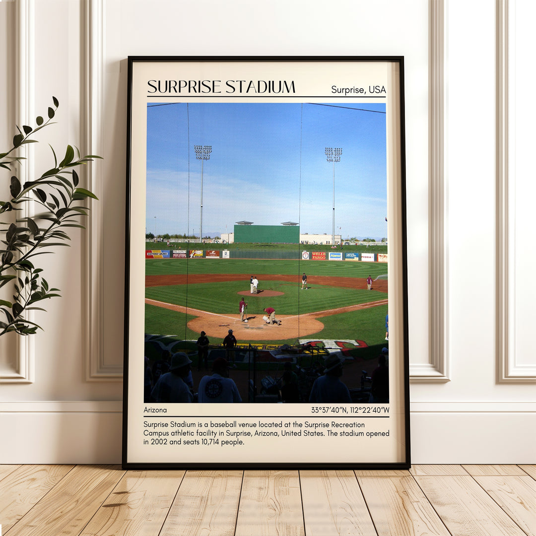 Surprise Stadium Baseball Minimal Wall Art