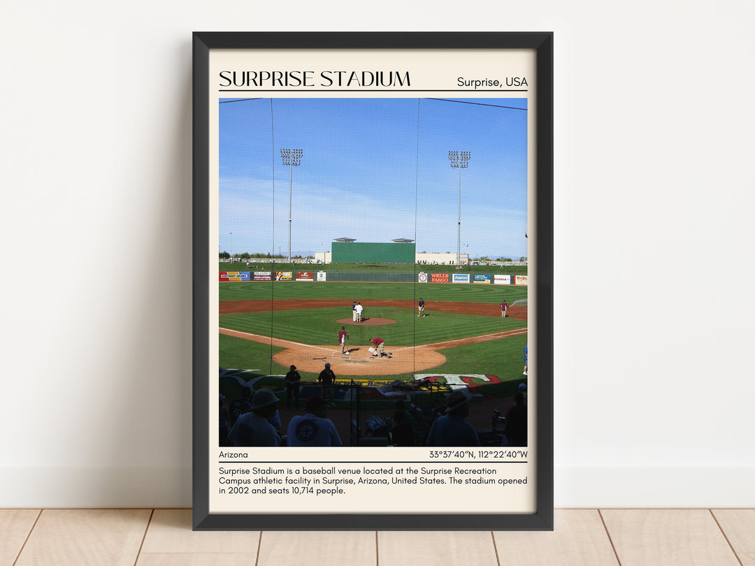 Surprise Stadium Baseball Minimal Wall Art