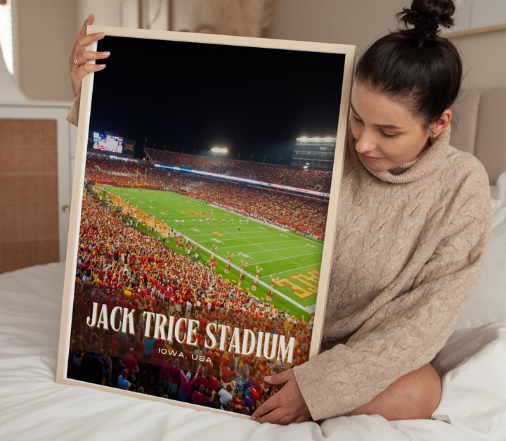 Jack Trice Stadium Football Wall Art