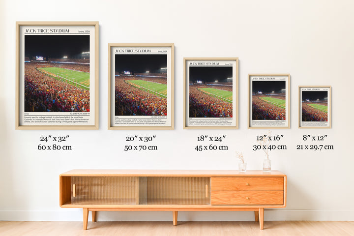 Jack Trice Stadium Football Minimal Wall Art