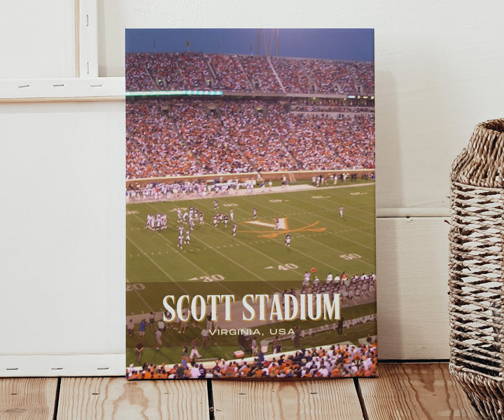 Scott Stadium Football Wall Art