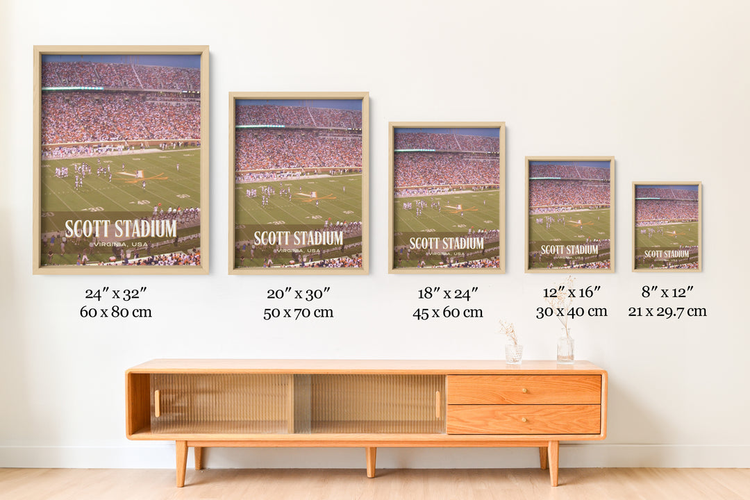 Scott Stadium Football Wall Art