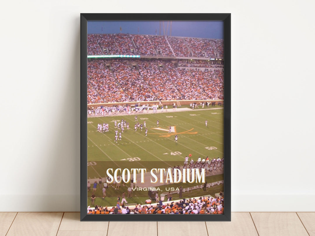 Scott Stadium Football Wall Art