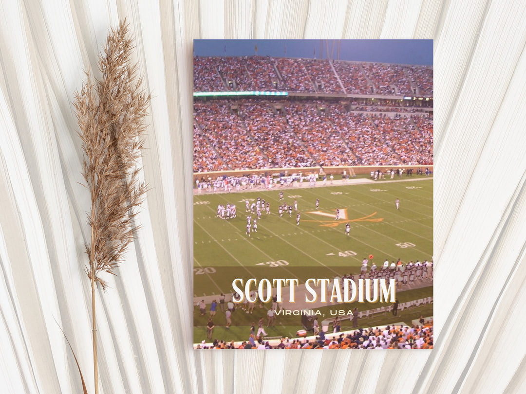 Scott Stadium Football Wall Art