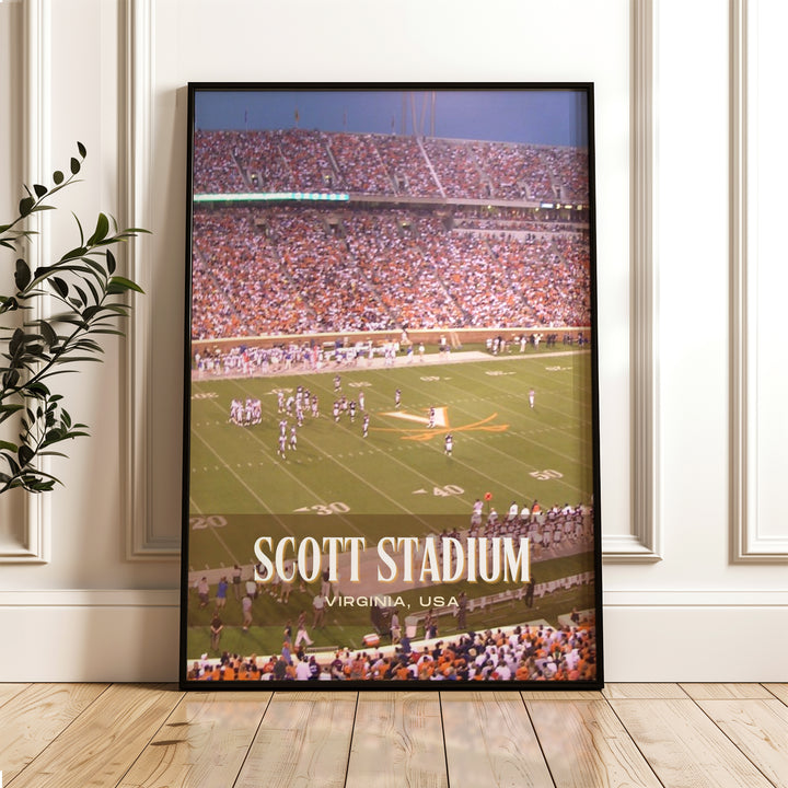 Scott Stadium Football Wall Art