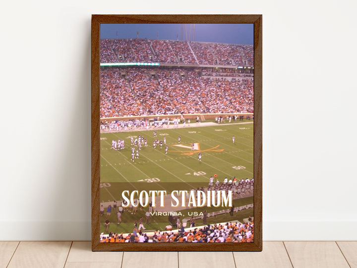 Scott Stadium Football Wall Art