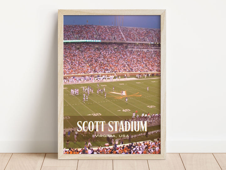 Scott Stadium Football Wall Art