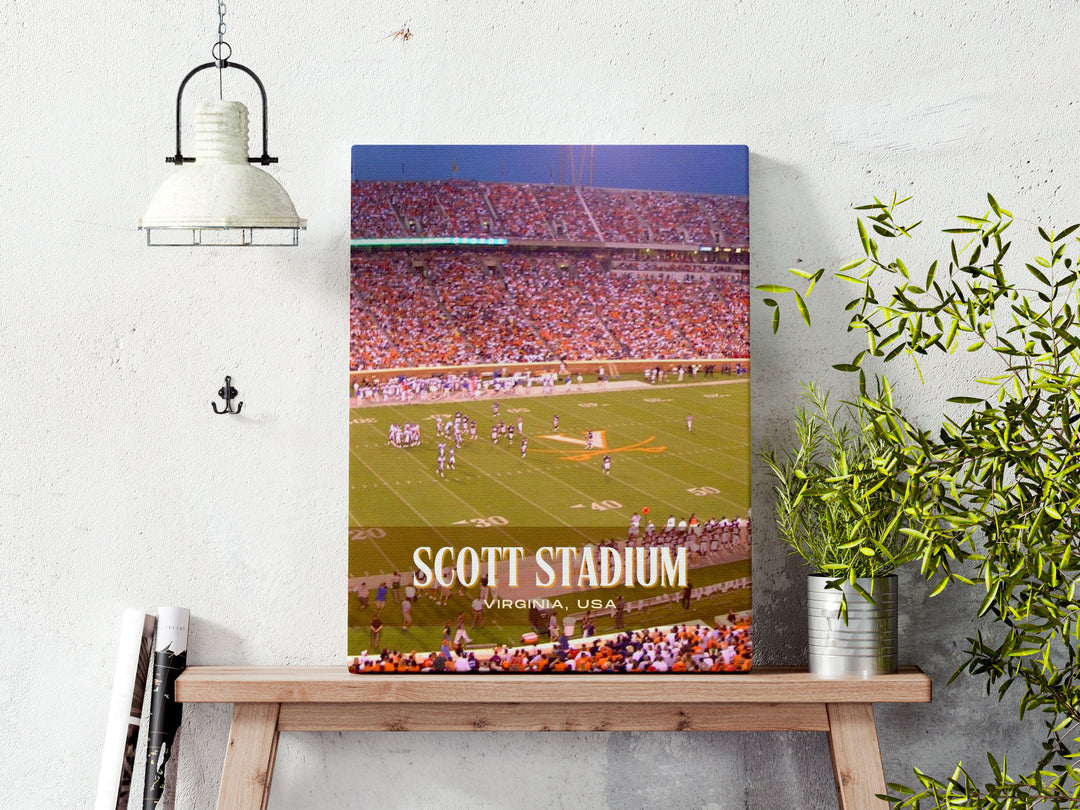 Scott Stadium Football Wall Art